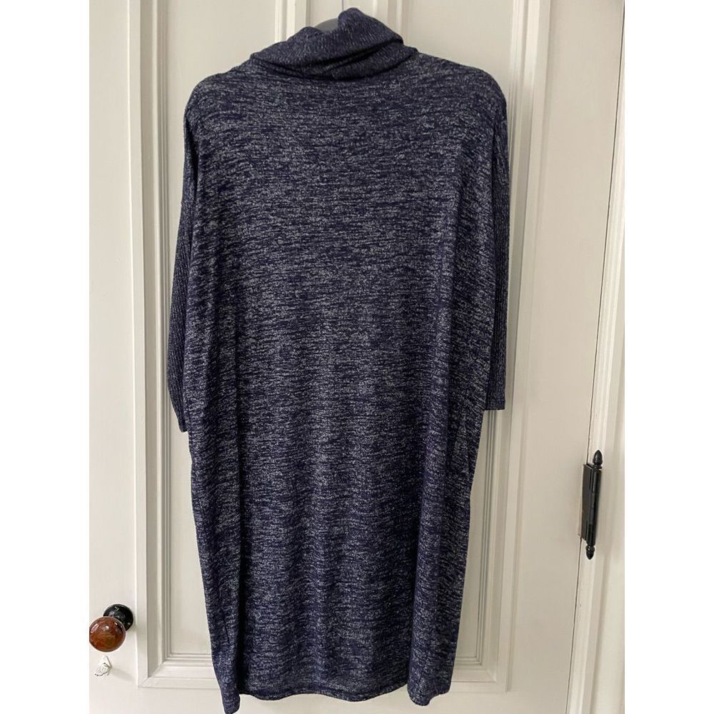 Gap navy blue heather cowl neck long sleeve dress M - Picture 3 of 5